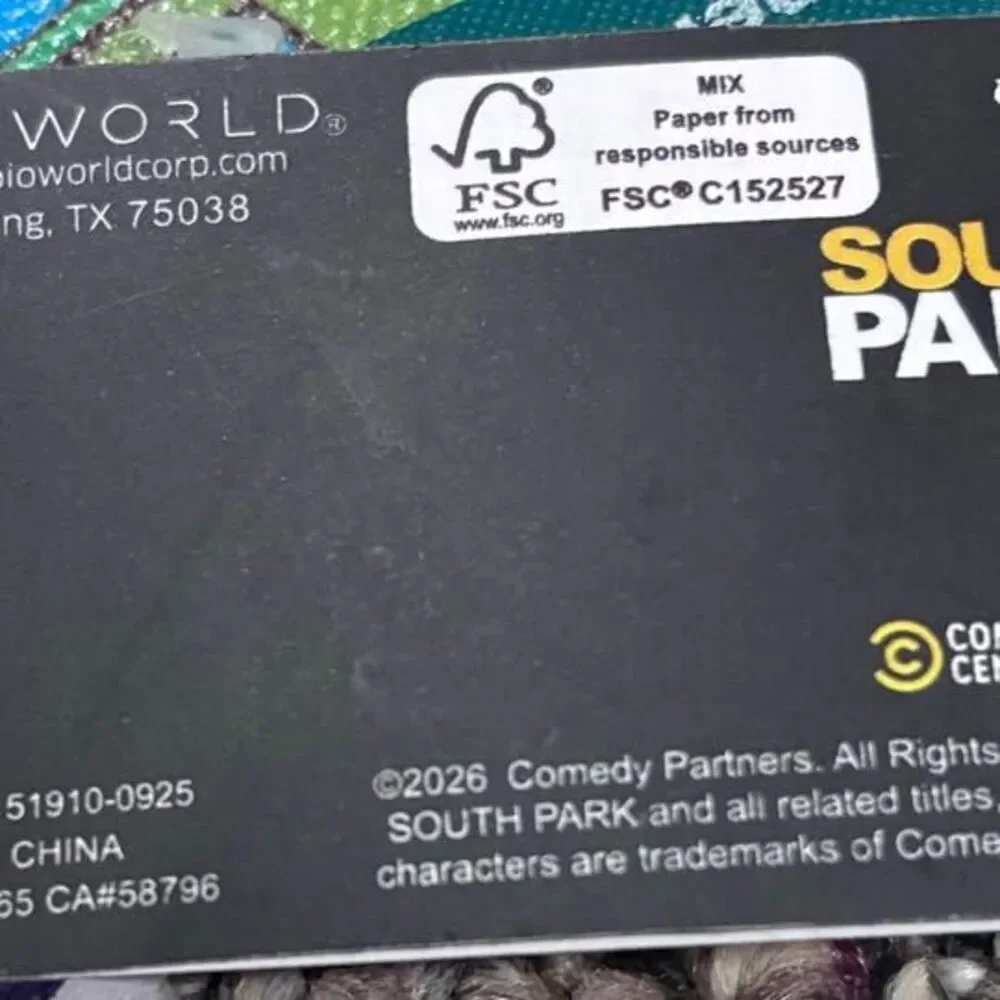 BIOWORLD Licensed South Park Mens Flip Flops - Size 12 - NWT